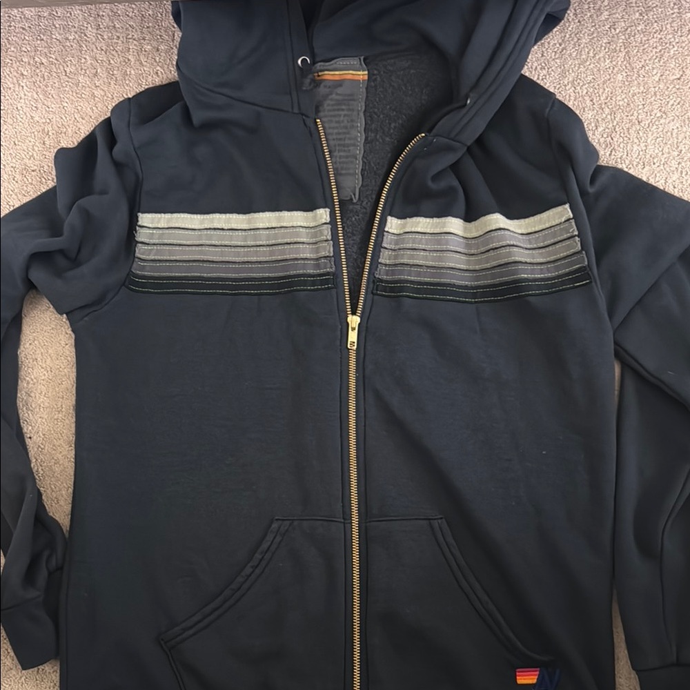 Aviator Nation Black and Gray Hoodie